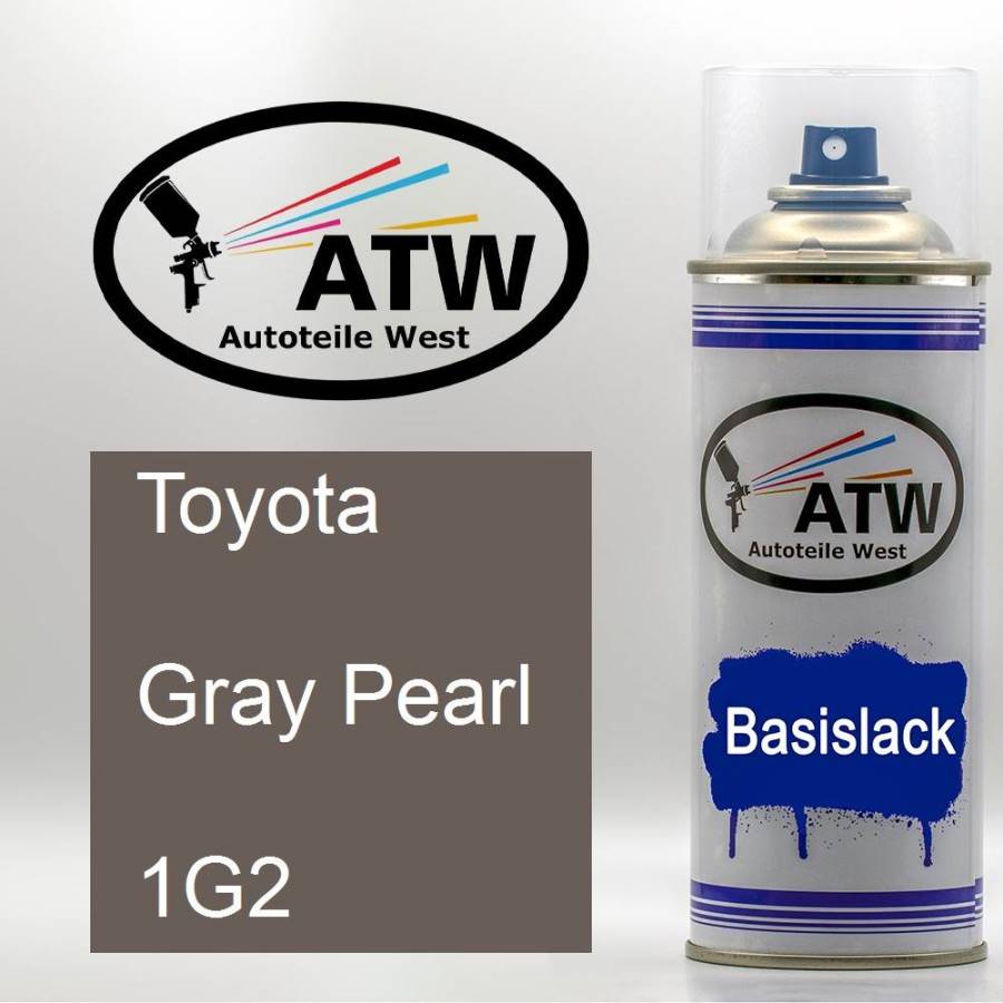 Toyota, Gray Pearl, 1G2: 400ml Sprühdose, von ATW Autoteile West.